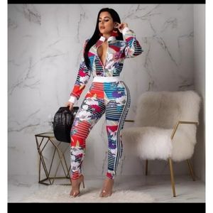 Women's tracksuit 2 piece set Sexy Floral Small